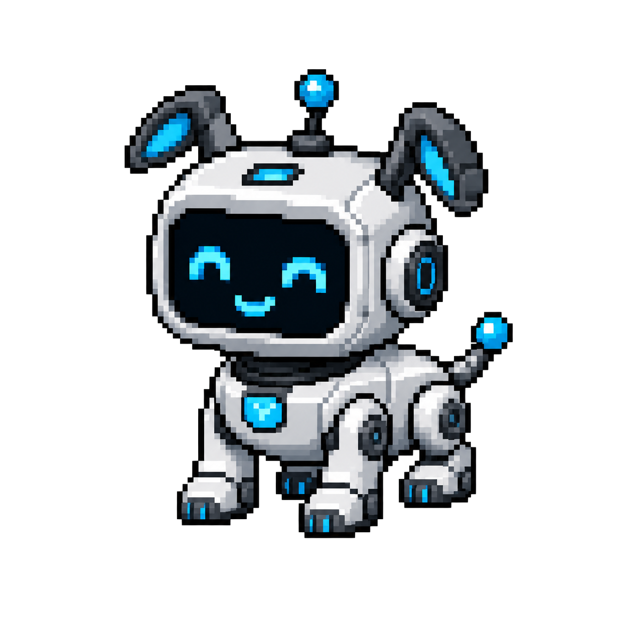 Blue robo dog named Bolt
