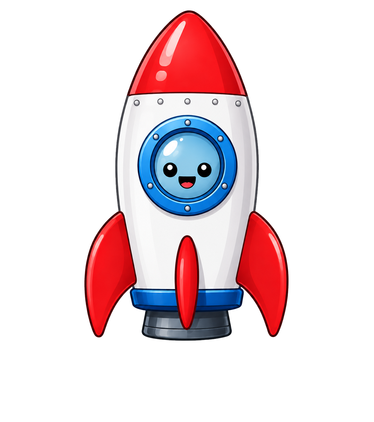 Rescue rocket waiting on the launchpad