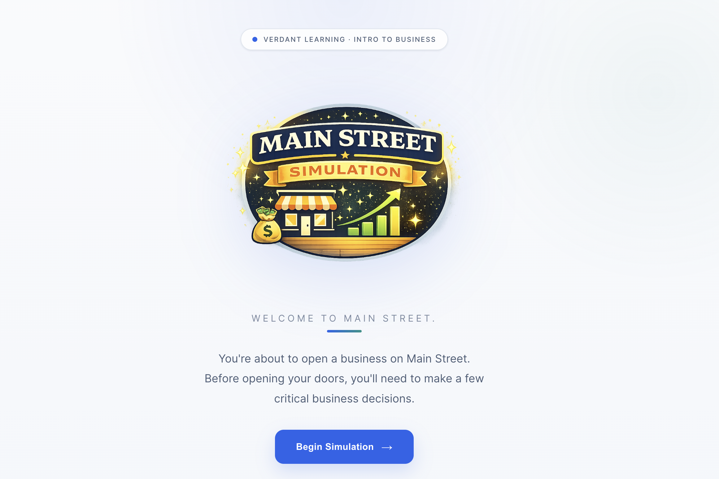 Main Street Business Simulation