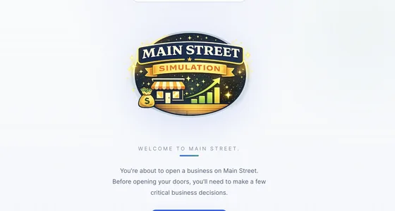 Main Street business simulation preview
